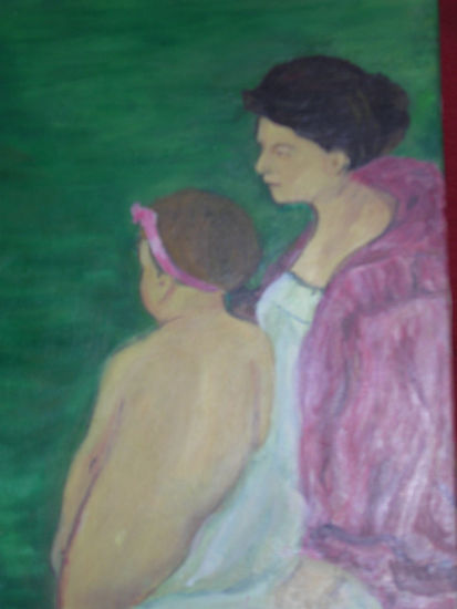 MUJER Y NIÑA Oil Canvas