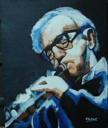 woody Allen Acrílico Lienzo Retrato