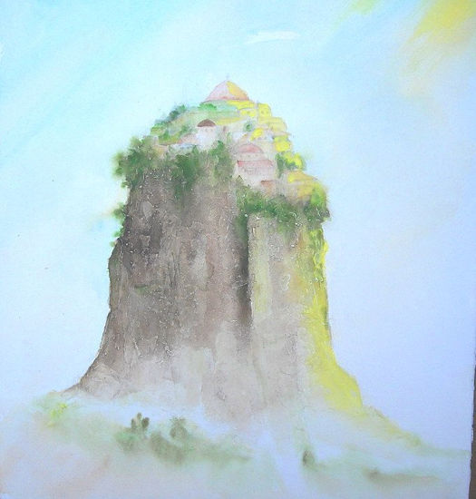 MONASTERIO DE GRAN METEORA Watercolour Paper Landscaping