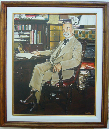 Joaquin V Gonzalez Óleo Lienzo Figura