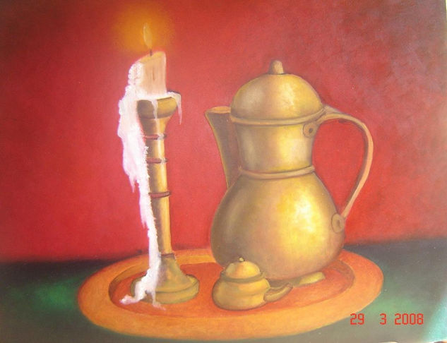 Candelabro Oil Panel Still Life Paintings