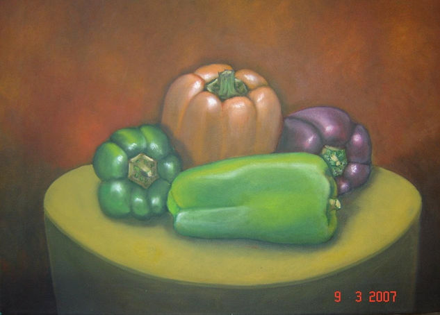 Chiles dulces I Oil Canvas Still Life Paintings