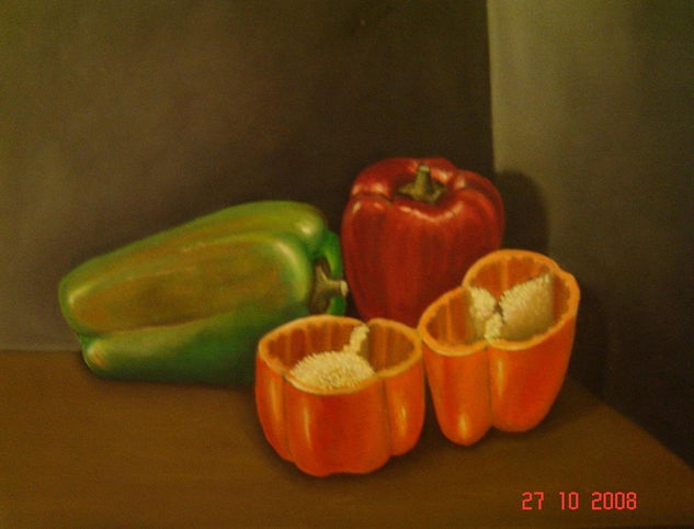 Chiles dulces II Oil Canvas Still Life Paintings