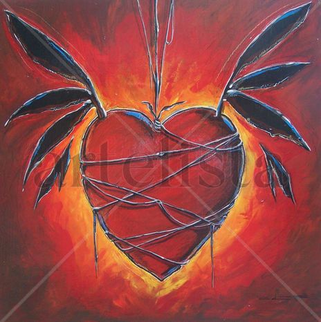 Corazon en llamas