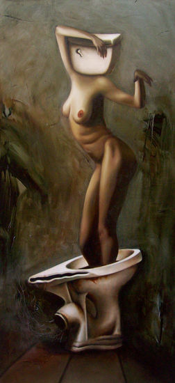 el tobogan Oil Canvas Nude Paintings