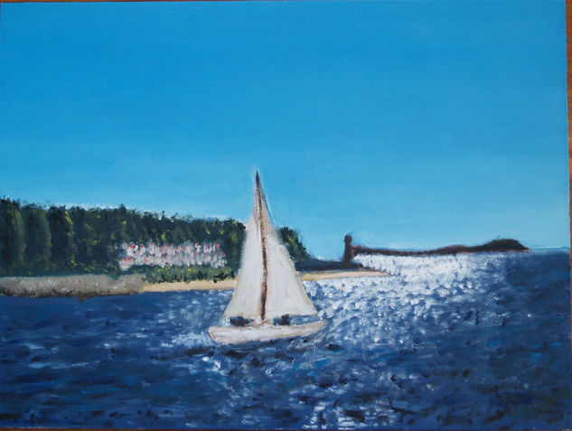 B16 Sol de tarde (2008) Oil Panel Marine Painting