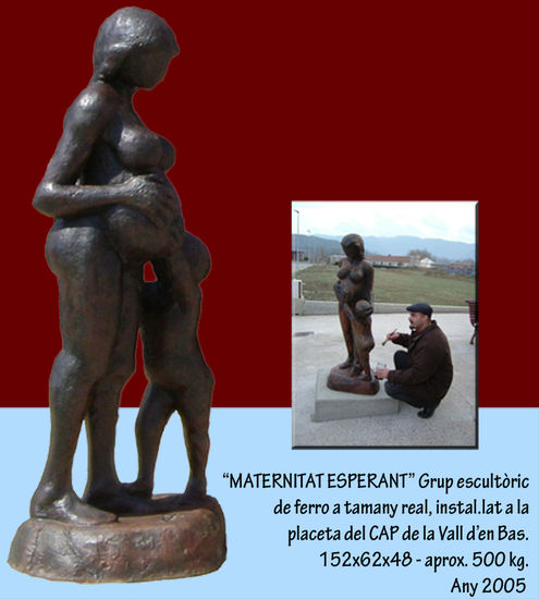 maternidad esperando Pottery Figurative