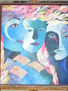 Las tres en azul