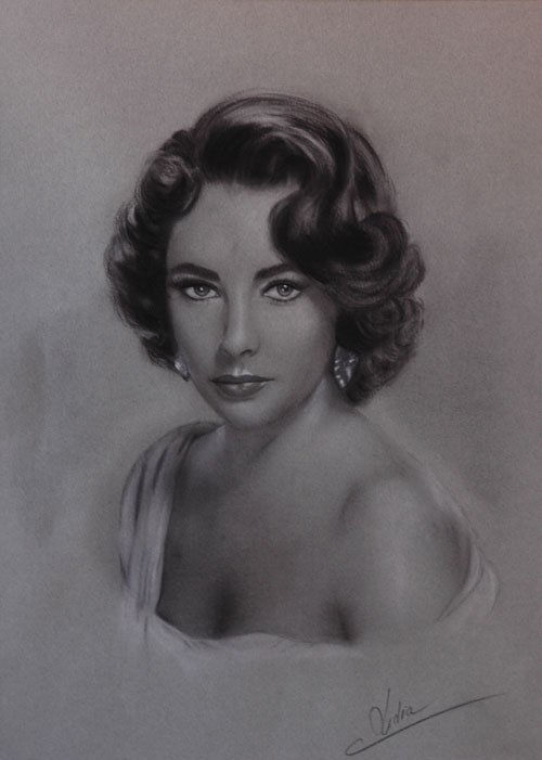 elizabeth taylor-dibujo