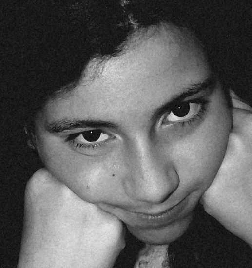 Te miro Portrait Black and White (Digital)