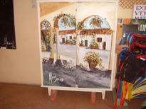 Mueble pintado a mano