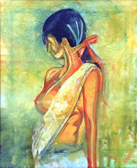 Torso de mujer Oil Canvas Landscaping