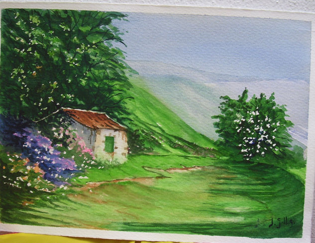 paisaje soñado Acuarela Papel Paisaje