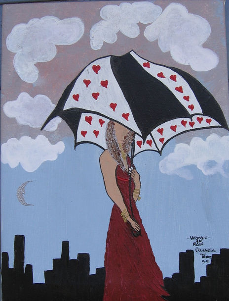 Wonen in rain