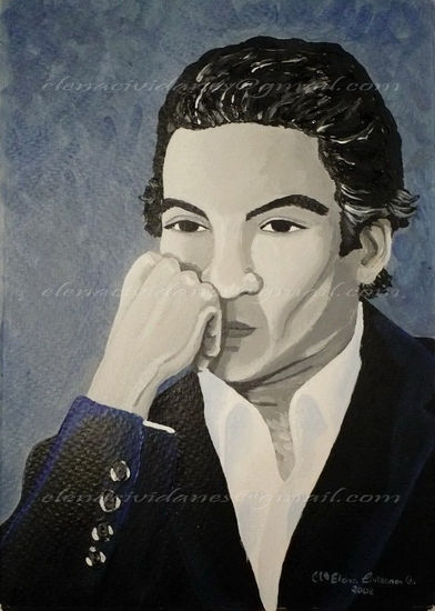 QUERIDO AMIGO MANU Acrylic Canvas Portrait