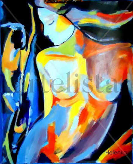 Silent Glow Acrylic Canvas Figure Painting