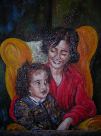 MATERNIDAD Oil Canvas Figure Painting