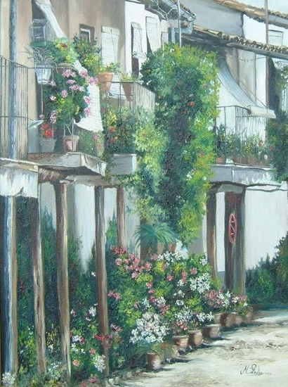 calle de guadalupe Oil Canvas Landscaping