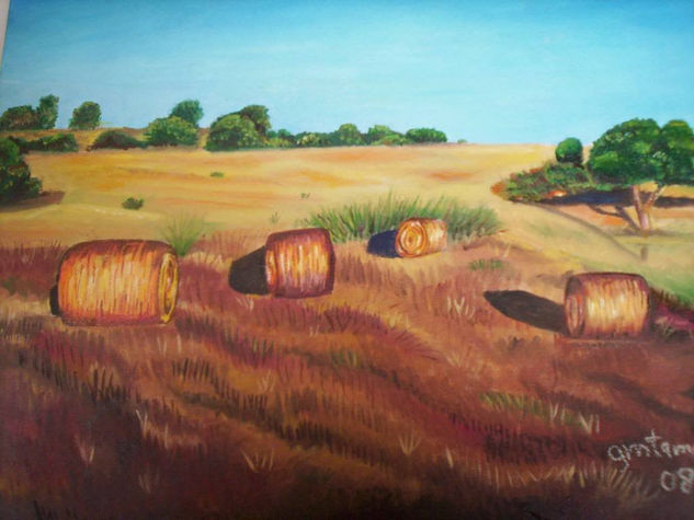 rollitos de paja Oil Canvas Landscaping