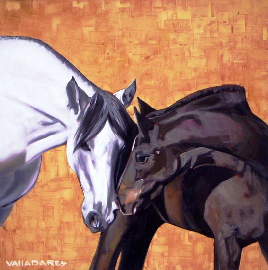 "Maternidad" Oil Canvas Animals