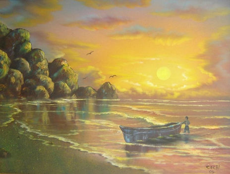Atardecer en la playa