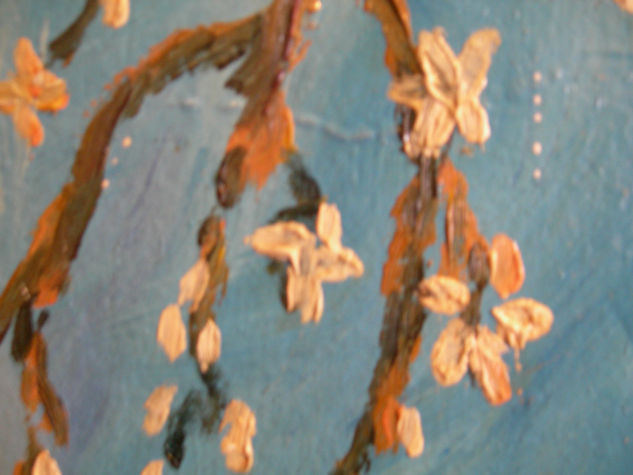 detalle rama de almendro en flor 