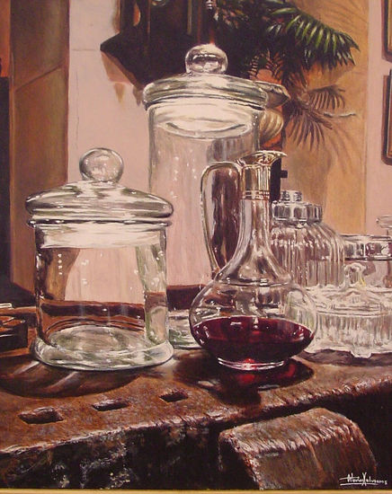 Lo frio del cristal Acrylic Canvas Still Life Paintings