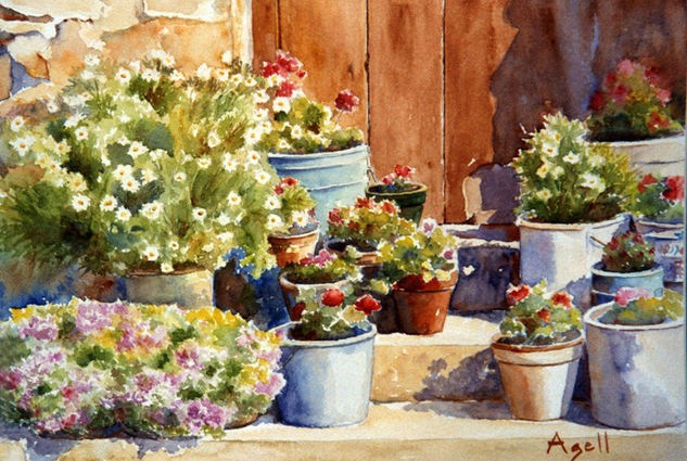 Portal de flores Watercolour Paper Landscaping