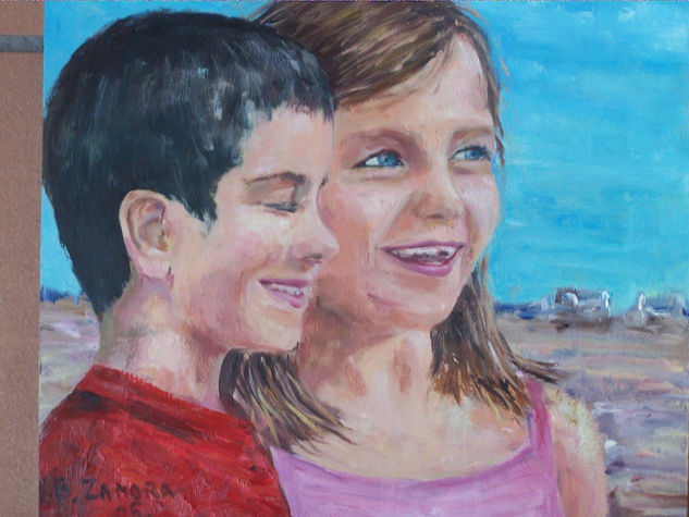 Diego y Marina Oil Canvas Portrait