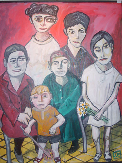 la familia Óleo Lienzo Retrato