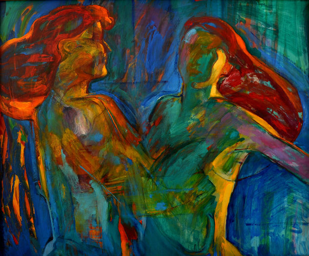 Armonía Oil Panel Figure Painting