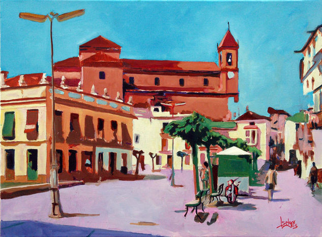 Plaza de Torrox Oil Canvas Landscaping