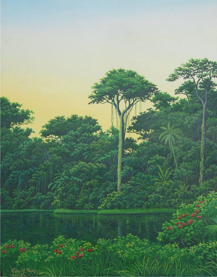 "parque nacional Tortuguero" Acrylic Canvas Landscaping