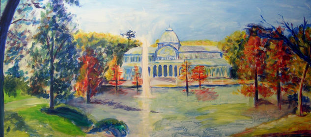 En el Retiro de Madrid. Acrylic Others Landscaping