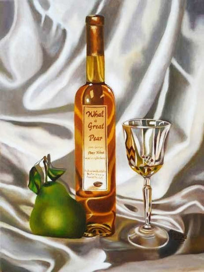 Que Gran Pera     "What a Great Pear" Oil Canvas Still Life Paintings