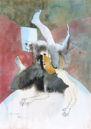 LOS AMANTES Watercolour Paper Others