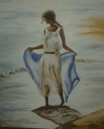 Mujer en la playa