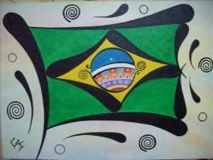 BANDEIRA DO BRASIL Oil Canvas Landscaping