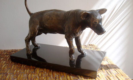 xoloescuintles esculturas en bronce