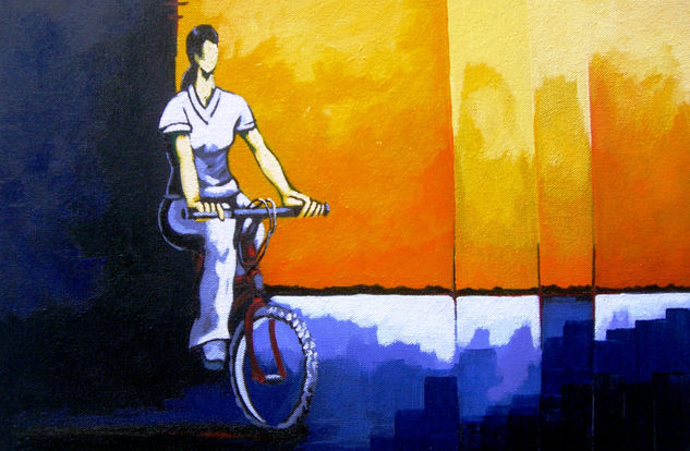 COMO CADA DOMINGO Acrylic Canvas Figure Painting