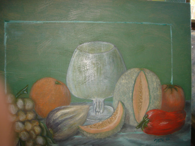 "BODEGON DE FRUTAS" Oil Canvas Still Life Paintings