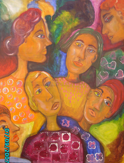 miradas Oil Canvas Figure Painting