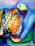 releitura de Chagall/ enamorados