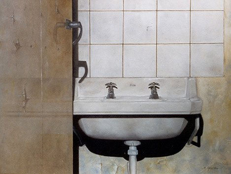 LAVABO. Óleo Lienzo Bodegones