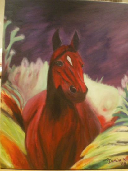 Mi Gran Caballo Rojo Acrylic Textile Animals