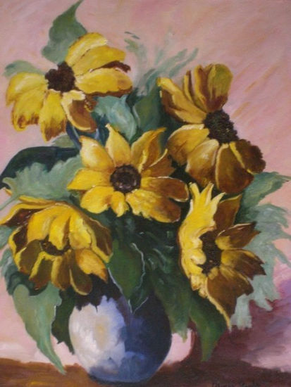 Girasoles Óleo Lienzo Floral