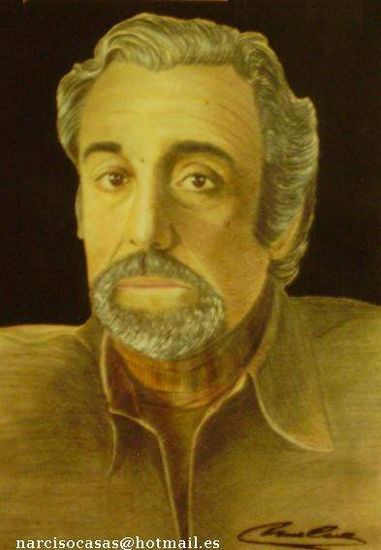 RETRATO REALIZADO A COLOR AL ACTOR FERNANDO REY Mixed Media