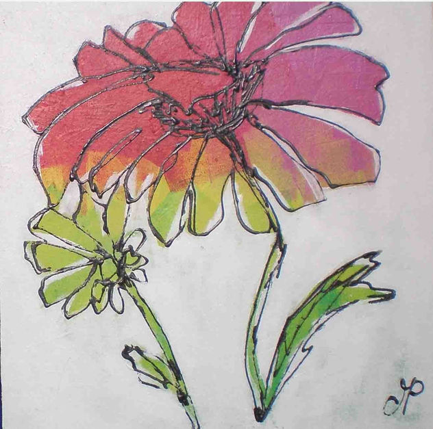 margaritas rojas 40x40