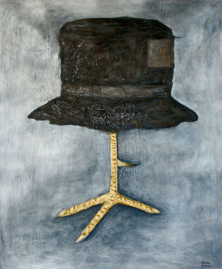 Sombrero con pata de ave Oil Canvas Figure Painting