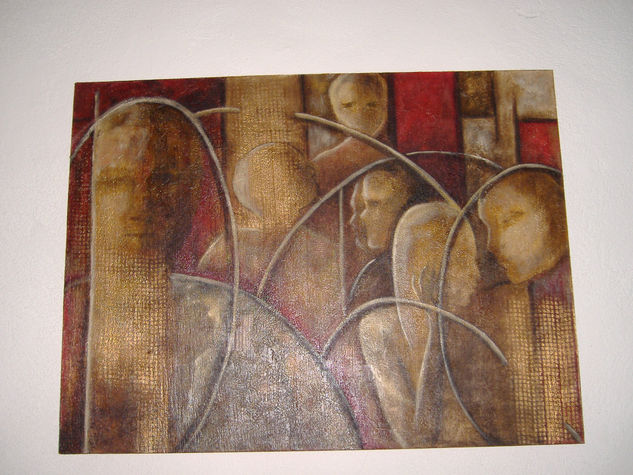 convivencia Acrylic Canvas Figure Painting